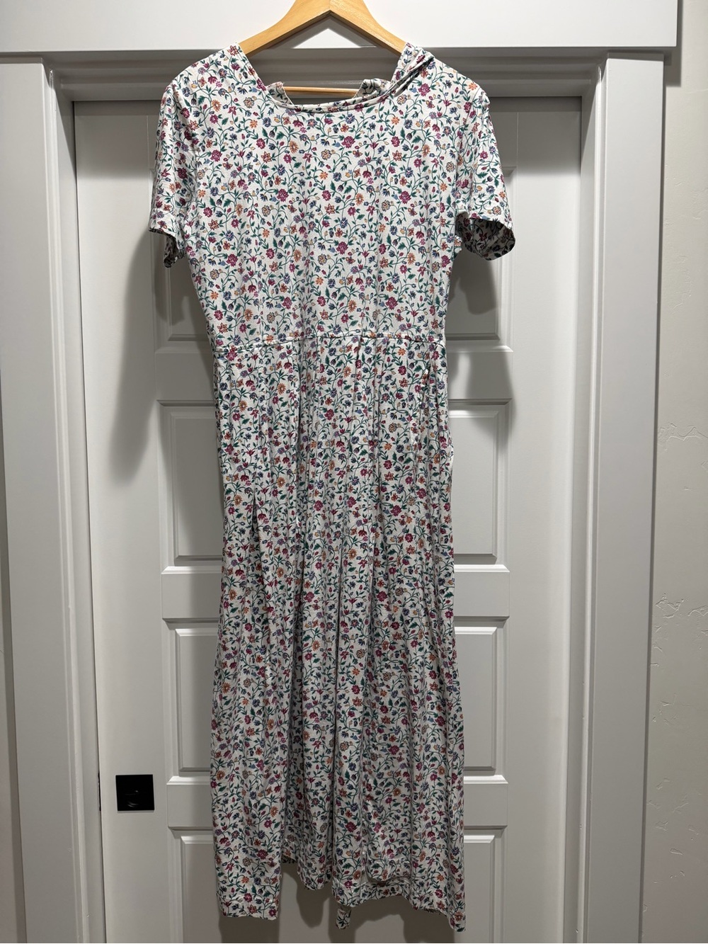 Floral Short-Sleeve Fit & Flair Dress